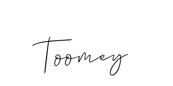 if you are searching for the best signature style for your name Toomey. so please give up your signature search. here we have designed multiple signature styles  using Allison_Script. Toomey signature style 2 images and pictures png