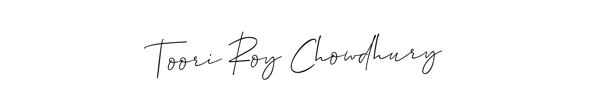 Create a beautiful signature design for name Toori Roy Chowdhury. With this signature (Allison_Script) fonts, you can make a handwritten signature for free. Toori Roy Chowdhury signature style 2 images and pictures png