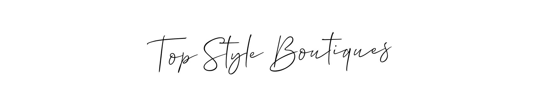 Similarly Allison_Script is the best handwritten signature design. Signature creator online .You can use it as an online autograph creator for name Top Style Boutiques. Top Style Boutiques signature style 2 images and pictures png