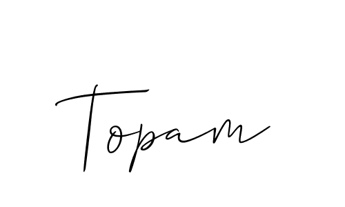 Best and Professional Signature Style for Topam. Allison_Script Best Signature Style Collection. Topam signature style 2 images and pictures png