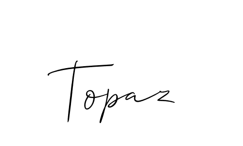 Allison_Script is a professional signature style that is perfect for those who want to add a touch of class to their signature. It is also a great choice for those who want to make their signature more unique. Get Topaz name to fancy signature for free. Topaz signature style 2 images and pictures png