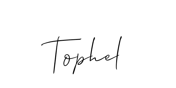 It looks lik you need a new signature style for name Tophel. Design unique handwritten (Allison_Script) signature with our free signature maker in just a few clicks. Tophel signature style 2 images and pictures png