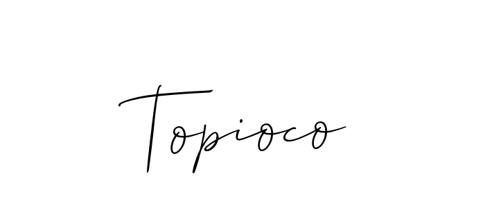 Topioco stylish signature style. Best Handwritten Sign (Allison_Script) for my name. Handwritten Signature Collection Ideas for my name Topioco. Topioco signature style 2 images and pictures png