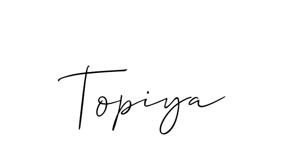 Topiya stylish signature style. Best Handwritten Sign (Allison_Script) for my name. Handwritten Signature Collection Ideas for my name Topiya. Topiya signature style 2 images and pictures png