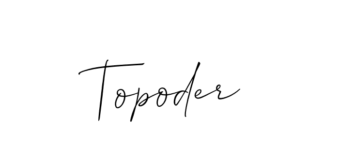 Make a beautiful signature design for name Topoder. Use this online signature maker to create a handwritten signature for free. Topoder signature style 2 images and pictures png