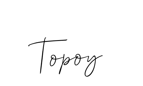 Make a beautiful signature design for name Topoy. With this signature (Allison_Script) style, you can create a handwritten signature for free. Topoy signature style 2 images and pictures png