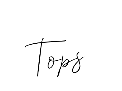 The best way (Allison_Script) to make a short signature is to pick only two or three words in your name. The name Tops include a total of six letters. For converting this name. Tops signature style 2 images and pictures png