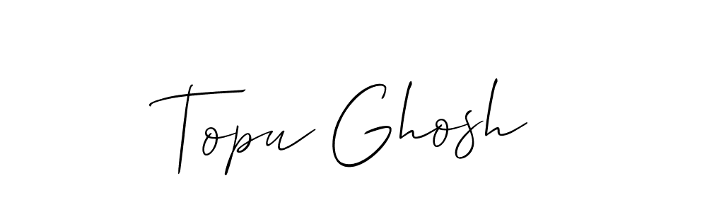 How to make Topu Ghosh name signature. Use Allison_Script style for creating short signs online. This is the latest handwritten sign. Topu Ghosh signature style 2 images and pictures png