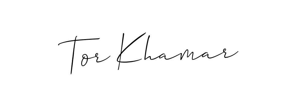 Best and Professional Signature Style for Tor Khamar. Allison_Script Best Signature Style Collection. Tor Khamar signature style 2 images and pictures png