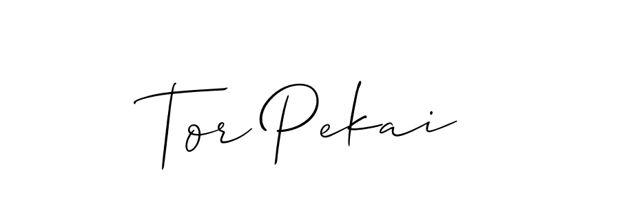 You should practise on your own different ways (Allison_Script) to write your name (Tor Pekai) in signature. don't let someone else do it for you. Tor Pekai signature style 2 images and pictures png