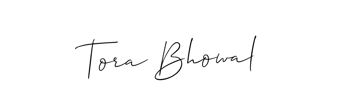 You should practise on your own different ways (Allison_Script) to write your name (Tora Bhowal) in signature. don't let someone else do it for you. Tora Bhowal signature style 2 images and pictures png