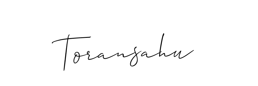 Also we have Toransahu name is the best signature style. Create professional handwritten signature collection using Allison_Script autograph style. Toransahu signature style 2 images and pictures png