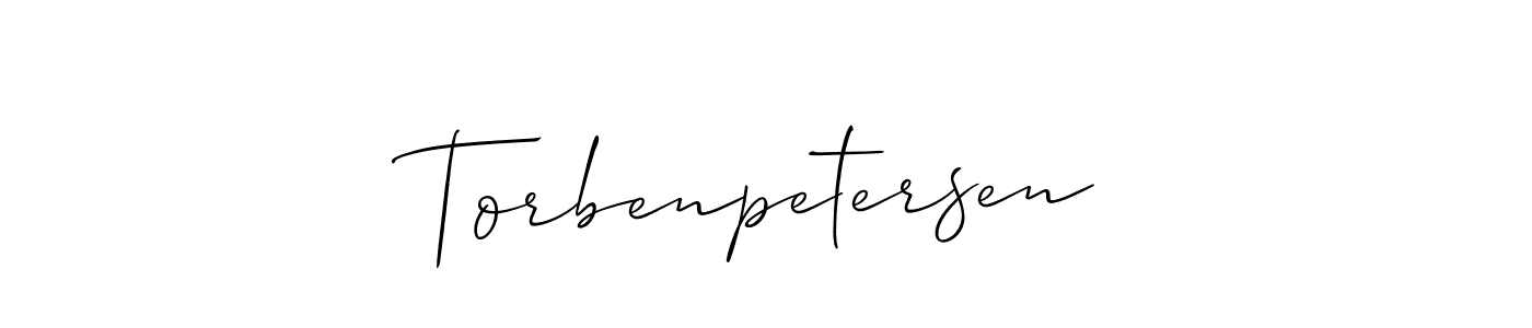 How to make Torbenpetersen name signature. Use Allison_Script style for creating short signs online. This is the latest handwritten sign. Torbenpetersen signature style 2 images and pictures png