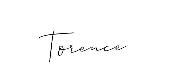 It looks lik you need a new signature style for name Torence. Design unique handwritten (Allison_Script) signature with our free signature maker in just a few clicks. Torence signature style 2 images and pictures png