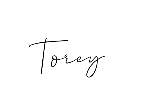 How to Draw Torey signature style? Allison_Script is a latest design signature styles for name Torey. Torey signature style 2 images and pictures png