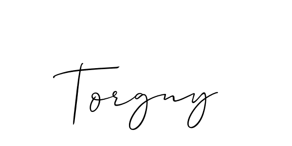 Use a signature maker to create a handwritten signature online. With this signature software, you can design (Allison_Script) your own signature for name Torgny. Torgny signature style 2 images and pictures png