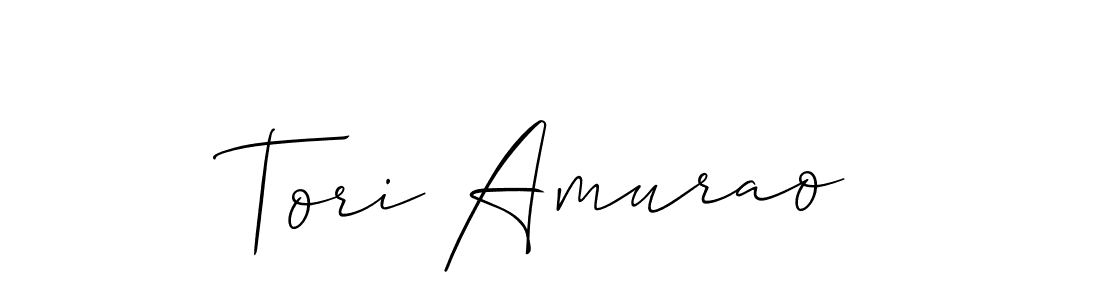 Allison_Script is a professional signature style that is perfect for those who want to add a touch of class to their signature. It is also a great choice for those who want to make their signature more unique. Get Tori Amurao name to fancy signature for free. Tori Amurao signature style 2 images and pictures png
