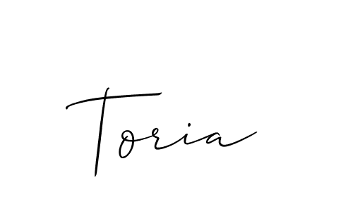 Best and Professional Signature Style for Toria. Allison_Script Best Signature Style Collection. Toria signature style 2 images and pictures png