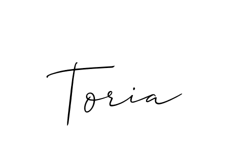 Also we have Toria name is the best signature style. Create professional handwritten signature collection using Allison_Script autograph style. Toria signature style 2 images and pictures png