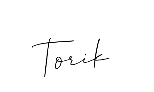 It looks lik you need a new signature style for name Torik. Design unique handwritten (Allison_Script) signature with our free signature maker in just a few clicks. Torik signature style 2 images and pictures png