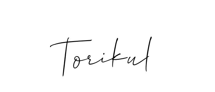 How to make Torikul name signature. Use Allison_Script style for creating short signs online. This is the latest handwritten sign. Torikul signature style 2 images and pictures png