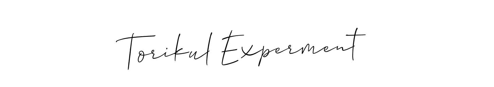 if you are searching for the best signature style for your name Torikul Experment. so please give up your signature search. here we have designed multiple signature styles  using Allison_Script. Torikul Experment signature style 2 images and pictures png