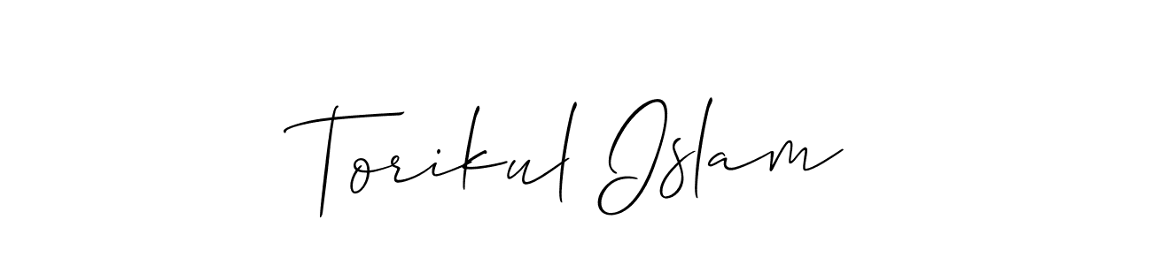 The best way (Allison_Script) to make a short signature is to pick only two or three words in your name. The name Torikul Islam include a total of six letters. For converting this name. Torikul Islam signature style 2 images and pictures png