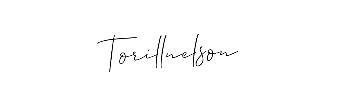 Similarly Allison_Script is the best handwritten signature design. Signature creator online .You can use it as an online autograph creator for name Torillnelson. Torillnelson signature style 2 images and pictures png