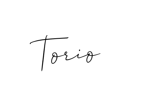 Design your own signature with our free online signature maker. With this signature software, you can create a handwritten (Allison_Script) signature for name Torio. Torio signature style 2 images and pictures png