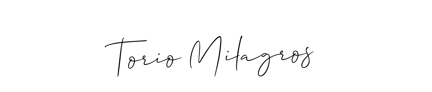 Make a beautiful signature design for name Torio Milagros. Use this online signature maker to create a handwritten signature for free. Torio Milagros signature style 2 images and pictures png