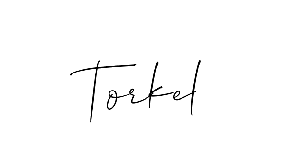 Make a beautiful signature design for name Torkel. With this signature (Allison_Script) style, you can create a handwritten signature for free. Torkel signature style 2 images and pictures png