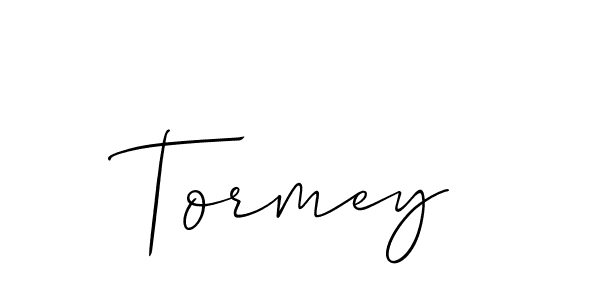 Tormey stylish signature style. Best Handwritten Sign (Allison_Script) for my name. Handwritten Signature Collection Ideas for my name Tormey. Tormey signature style 2 images and pictures png