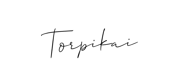 Make a short Torpikai signature style. Manage your documents anywhere anytime using Allison_Script. Create and add eSignatures, submit forms, share and send files easily. Torpikai signature style 2 images and pictures png
