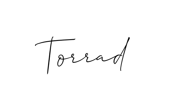 How to make Torrad signature? Allison_Script is a professional autograph style. Create handwritten signature for Torrad name. Torrad signature style 2 images and pictures png