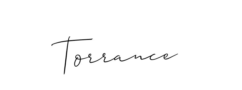 Design your own signature with our free online signature maker. With this signature software, you can create a handwritten (Allison_Script) signature for name Torrance. Torrance signature style 2 images and pictures png