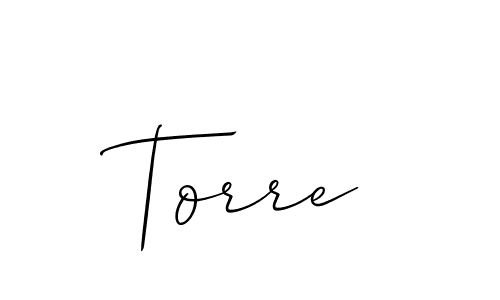 Design your own signature with our free online signature maker. With this signature software, you can create a handwritten (Allison_Script) signature for name Torre. Torre signature style 2 images and pictures png