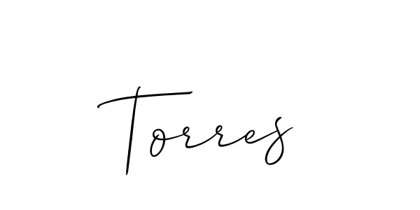 How to make Torres name signature. Use Allison_Script style for creating short signs online. This is the latest handwritten sign. Torres signature style 2 images and pictures png