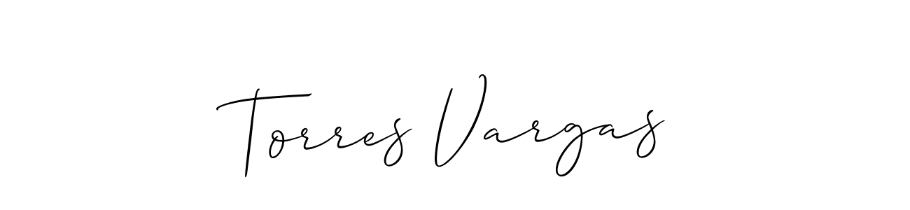 The best way (Allison_Script) to make a short signature is to pick only two or three words in your name. The name Torres Vargas include a total of six letters. For converting this name. Torres Vargas signature style 2 images and pictures png