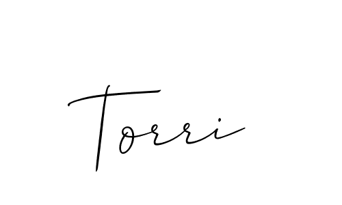 The best way (Allison_Script) to make a short signature is to pick only two or three words in your name. The name Torri include a total of six letters. For converting this name. Torri signature style 2 images and pictures png