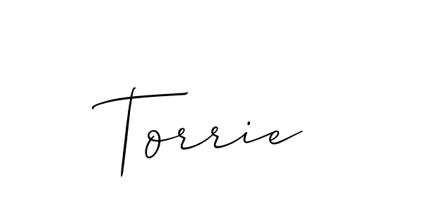 How to make Torrie signature? Allison_Script is a professional autograph style. Create handwritten signature for Torrie name. Torrie signature style 2 images and pictures png