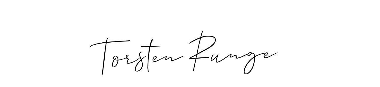Torsten Runge stylish signature style. Best Handwritten Sign (Allison_Script) for my name. Handwritten Signature Collection Ideas for my name Torsten Runge. Torsten Runge signature style 2 images and pictures png