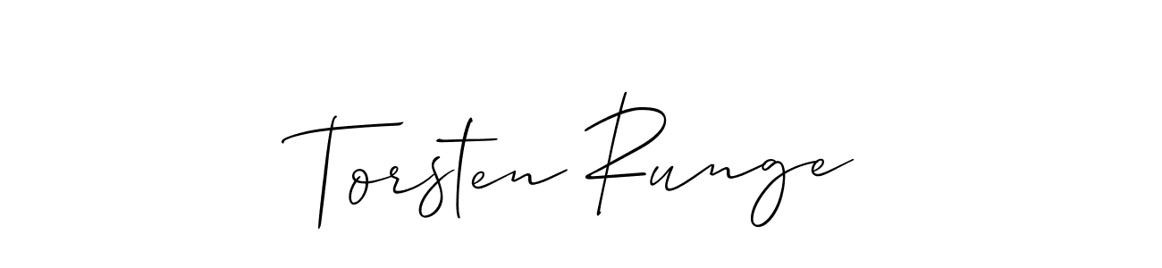 Design your own signature with our free online signature maker. With this signature software, you can create a handwritten (Allison_Script) signature for name Torsten Runge. Torsten Runge signature style 2 images and pictures png