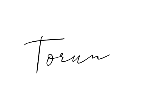 Design your own signature with our free online signature maker. With this signature software, you can create a handwritten (Allison_Script) signature for name Torun. Torun signature style 2 images and pictures png