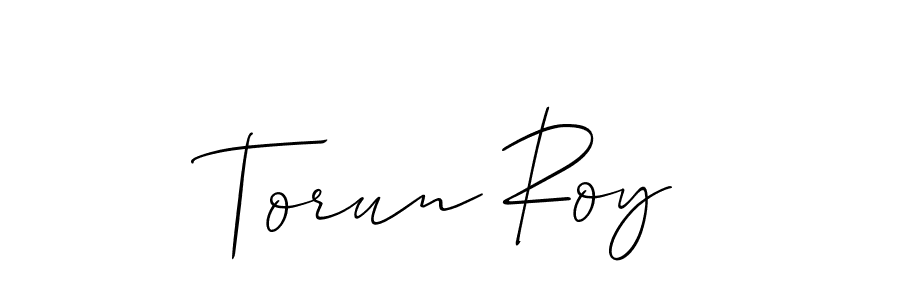 Create a beautiful signature design for name Torun Roy. With this signature (Allison_Script) fonts, you can make a handwritten signature for free. Torun Roy signature style 2 images and pictures png