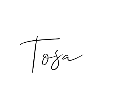 How to make Tosa signature? Allison_Script is a professional autograph style. Create handwritten signature for Tosa name. Tosa signature style 2 images and pictures png