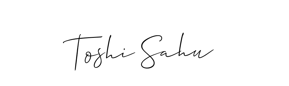 Use a signature maker to create a handwritten signature online. With this signature software, you can design (Allison_Script) your own signature for name Toshi Sahu. Toshi Sahu signature style 2 images and pictures png