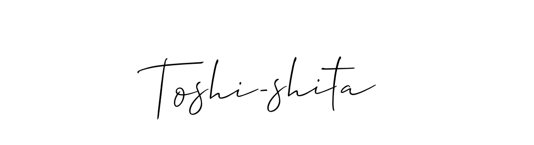 Toshi-shita stylish signature style. Best Handwritten Sign (Allison_Script) for my name. Handwritten Signature Collection Ideas for my name Toshi-shita. Toshi-shita signature style 2 images and pictures png