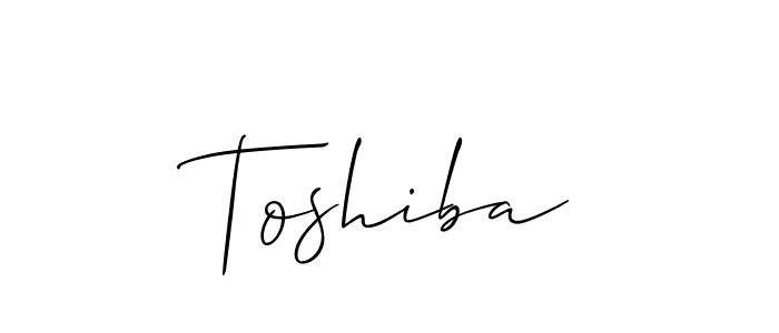 Design your own signature with our free online signature maker. With this signature software, you can create a handwritten (Allison_Script) signature for name Toshiba. Toshiba signature style 2 images and pictures png