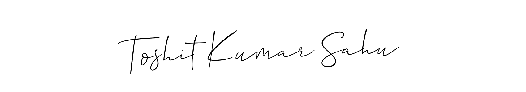 Design your own signature with our free online signature maker. With this signature software, you can create a handwritten (Allison_Script) signature for name Toshit Kumar Sahu. Toshit Kumar Sahu signature style 2 images and pictures png