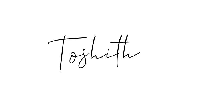 How to make Toshith signature? Allison_Script is a professional autograph style. Create handwritten signature for Toshith name. Toshith signature style 2 images and pictures png